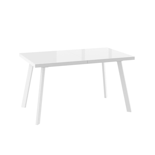 Стол BORG RADIAL-140, раздвижной со стеклом 140(180)х85, БЕЛЫЙ ОПТИВАЙТ/БЕЛЫЙ)																						